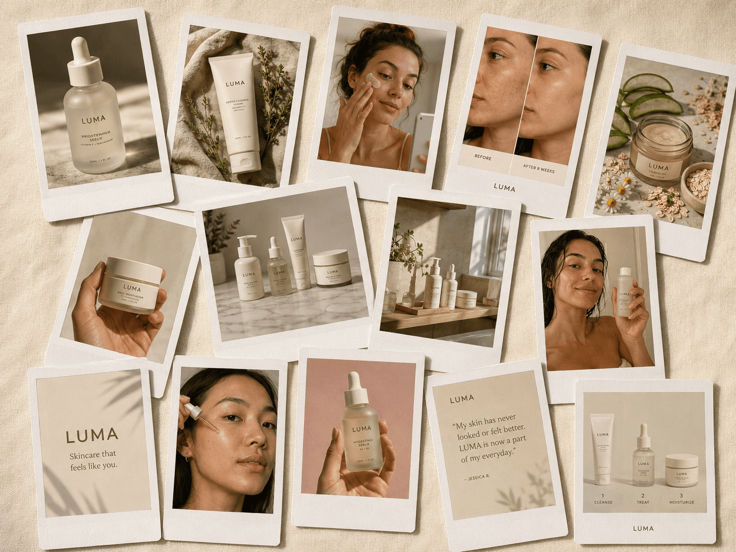 120 static ad variants for a skincare launch